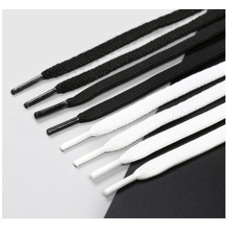 Dây giày Dẹt màu Đen màu Trắng