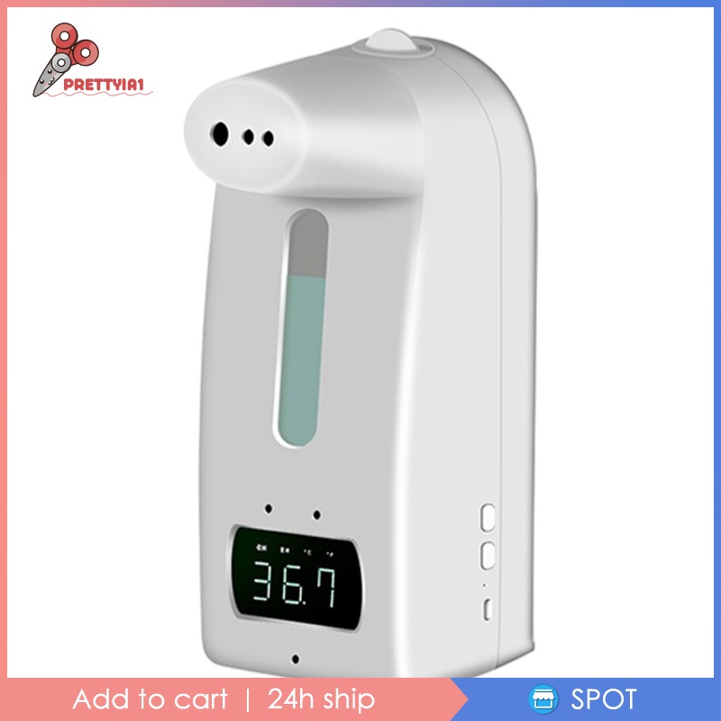 Nhiệt kế hồng ngoại gắn tường K10 Pro 2 trong 1 kiêm hộp đựng xà phòng không chạm