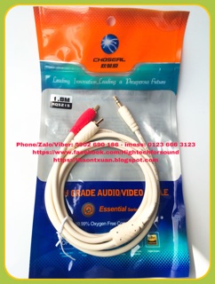 Cáp av 3.5mm stereo ra 2 đầu bông sen đực