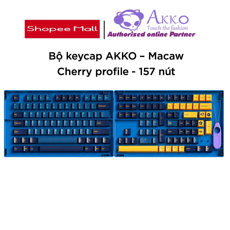 Bộ keycap AKKO – Macaw (PBT Double-Shot/Cherry profile/157 nút)