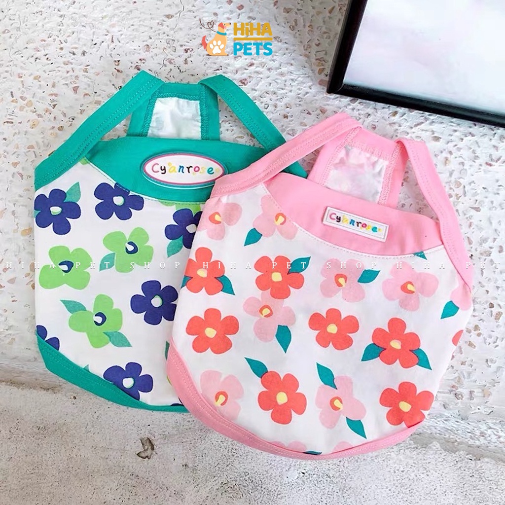 Áo Thun Cho Cún Mèo Vải Thun Cotton 100% Mát Mẻ Dễ Thương Quần Áo Thú Cưng Cao Cấp Mùa Hè 2022 Hihapet.