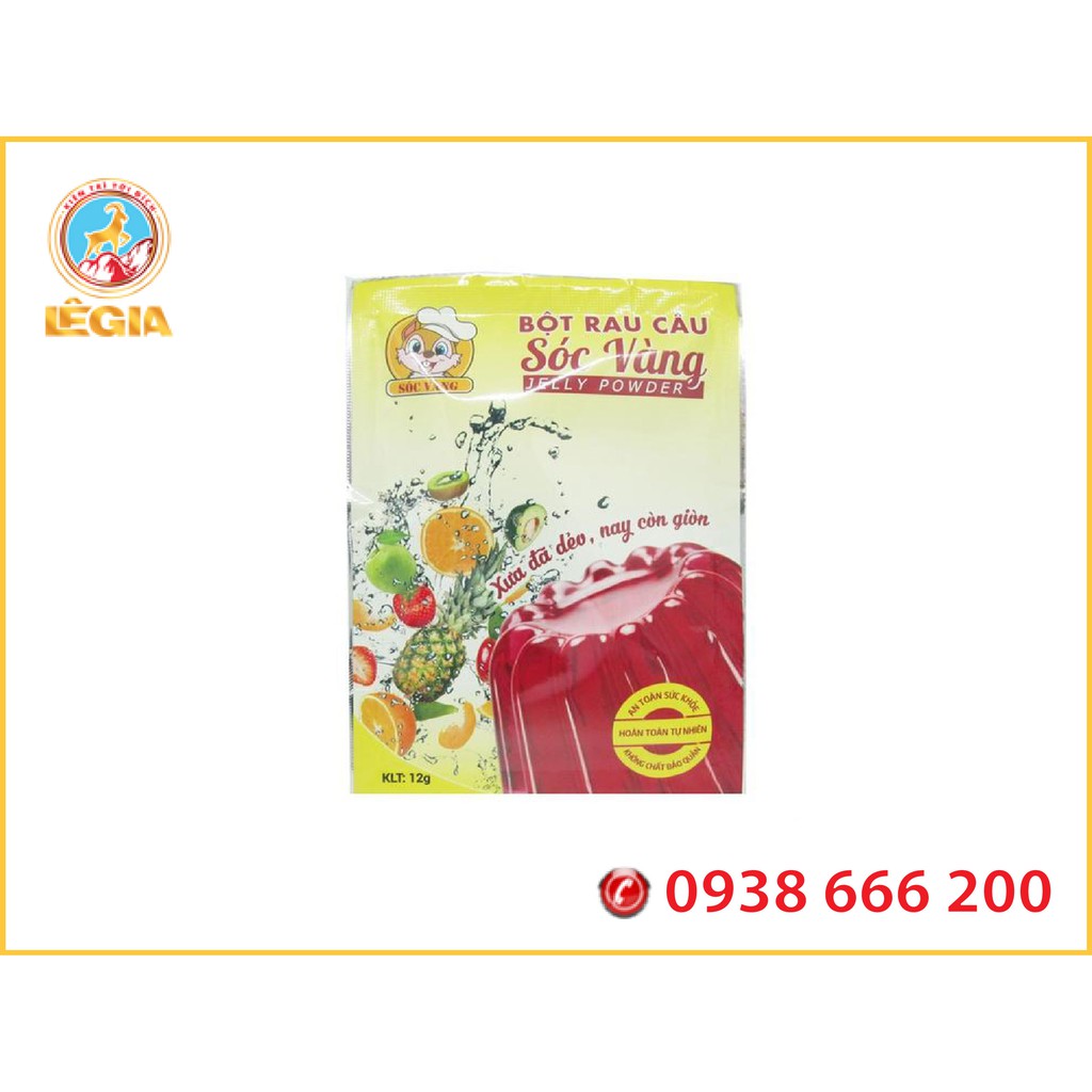 Bột Rau Câu Dẻo Giòn Sóc Vàng 120g