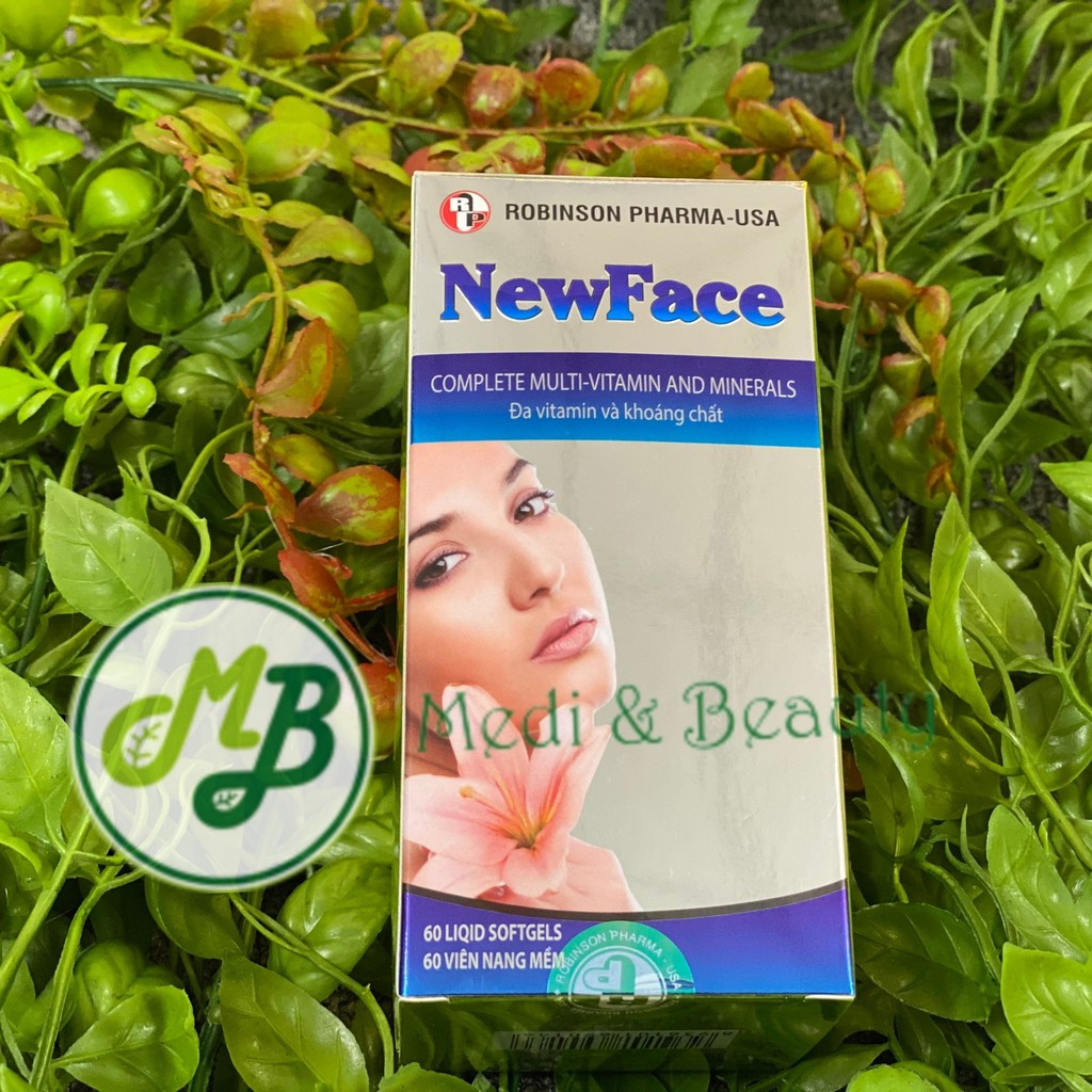 Viên uống bổ sung Sắt ,DHA, Vitamin và Khoáng Chất , cân bằng nội tiết tố  NEWFACE  lọ 60 viên