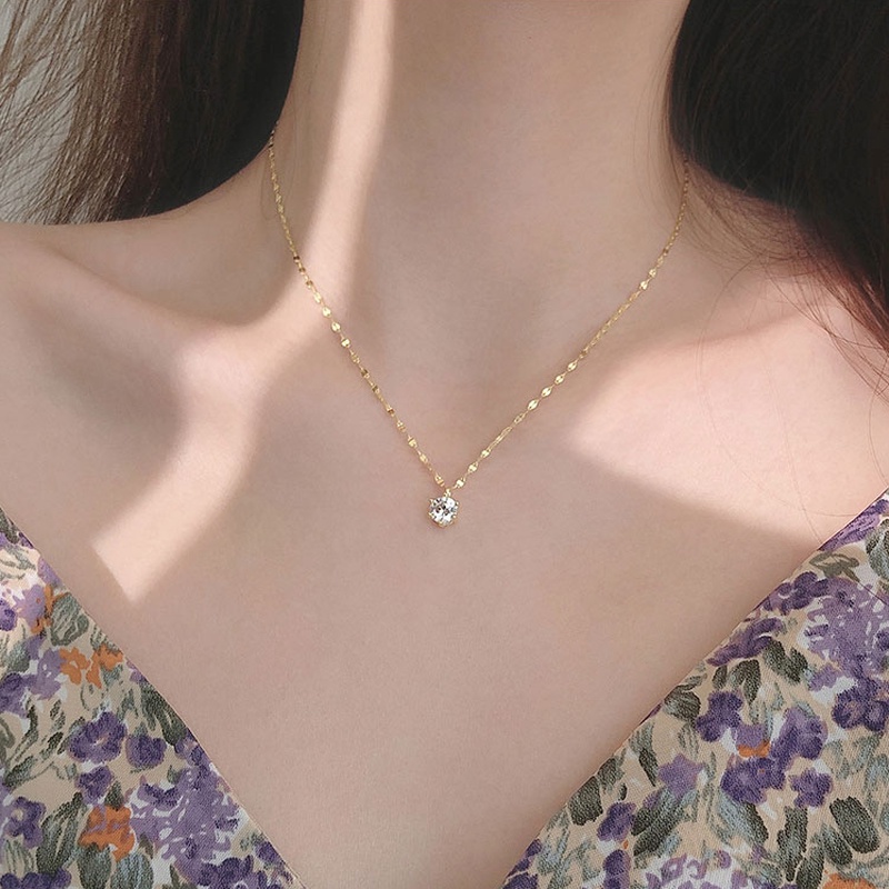 Vòng cổ Hợp Kim Đính Đá Lấp Lánh Phong Cách Cổ Điển Cho Nữ