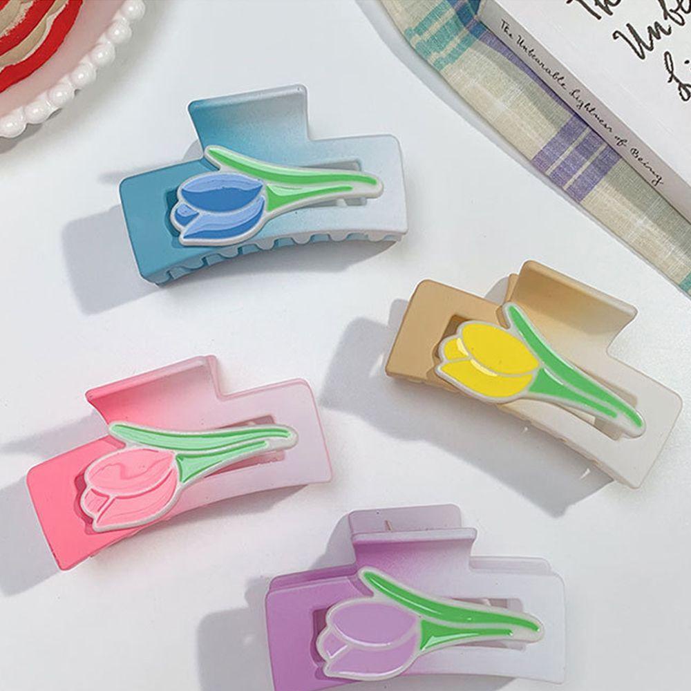 Kẹp Tóc Càng Cua Lớn Hình Hoa Thanh Lịch Dễ Thương Cho Nữ