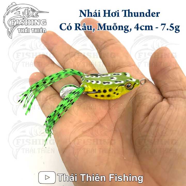 Mồi Giả Câu Cá Lóc Thunder Có Râu, Thìa Dài 4cm Nặng 7.5g Mẫu Mới Nhiều Màu Siêu Nhạy