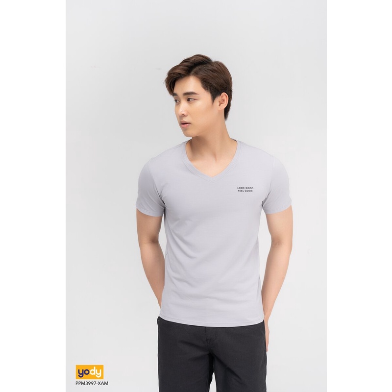 Áo phông nam cổ tim cotton trẻ trung và năng động - PPM3997