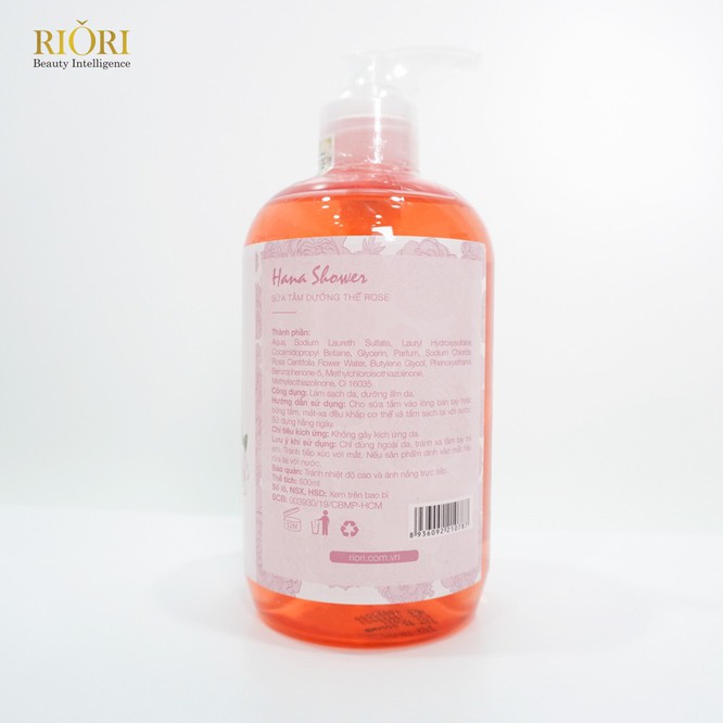 SỮA TẮM DƯỠNG THỂ HOA HỒNG GEL ROSE RIORI 1000ML