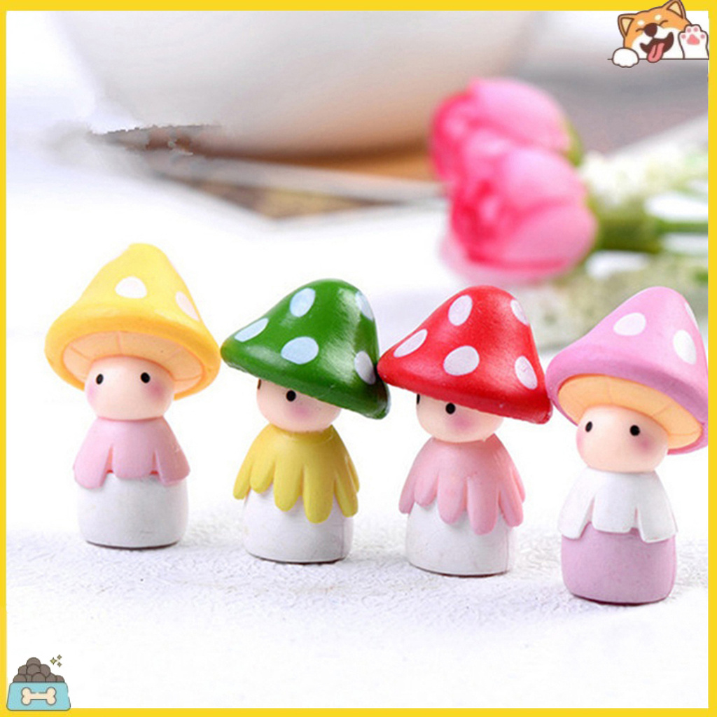 Mô hình cây nấm bằng nhựa đáng yêu dùng để trang trí tiểu cảnh