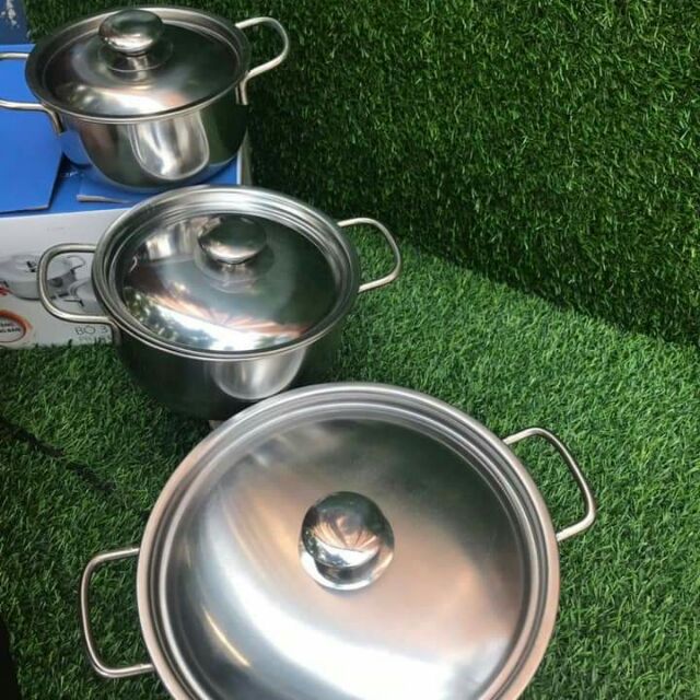 Bộ 3 nồi inox