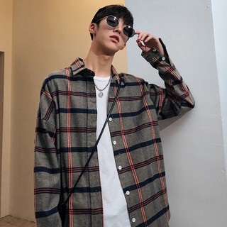 (RẺ VÔ ĐỊCH) Áo khoác sơ mi ca rô oversize