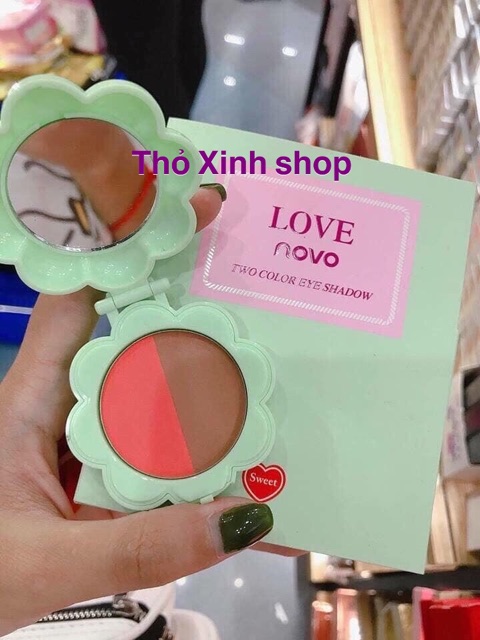 Phấn mắt 2 line NoVo Love hộp mini tiện lợi vô cùng