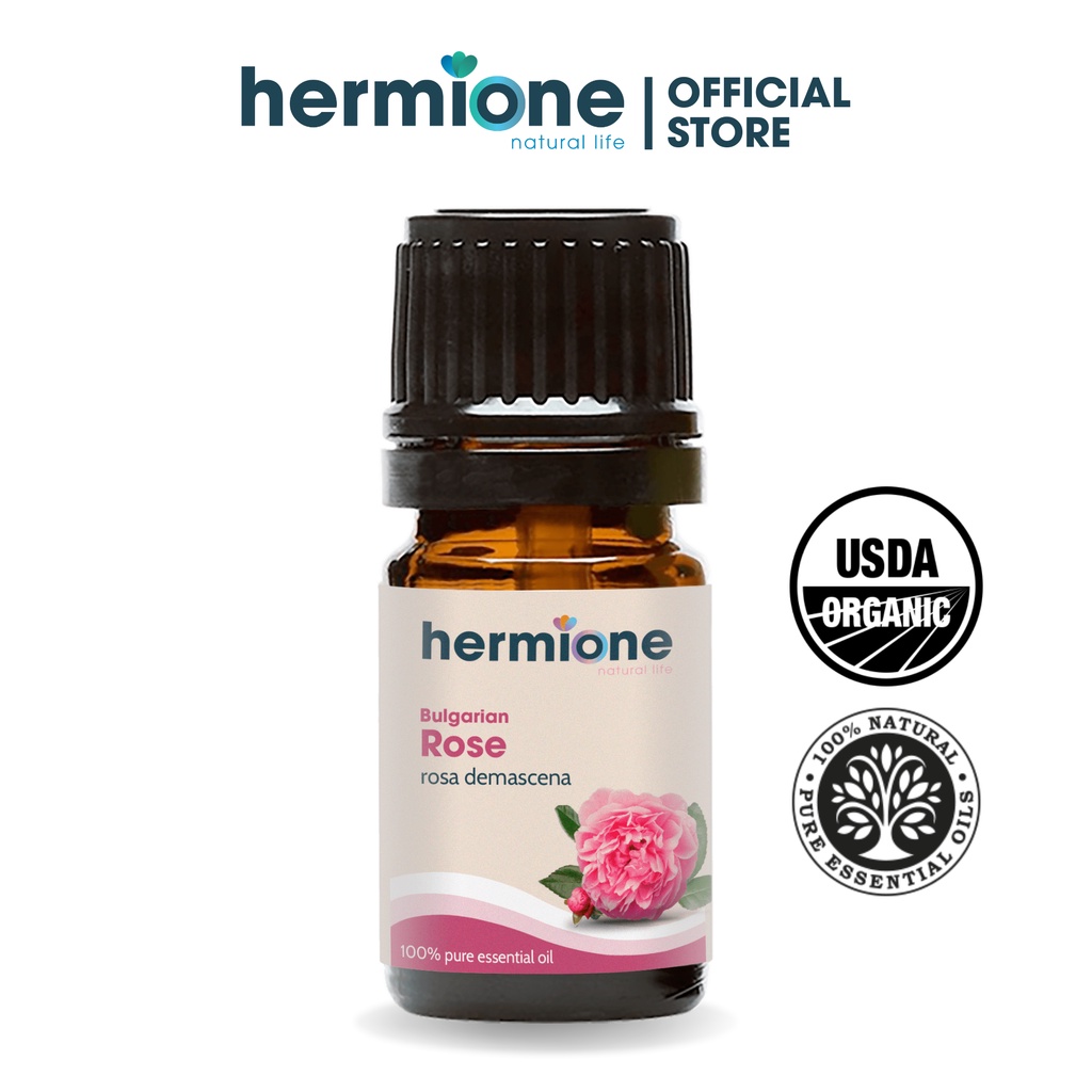 Tinh Dầu Hoa Hồng Rose Hermione Natural Life, Cao Cấp Nhập Khẩu, 100% Thiên Nhiên Nguyên Chất, Xông Thơm Phòng, Thư Giãn
