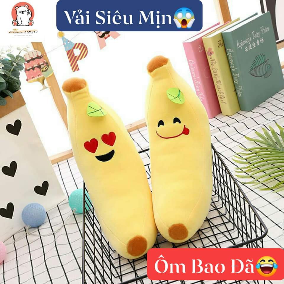 Gối ôm chuối dài size 1M2 êm mịn dễ thương nhồi bông cao cấp ZinZon