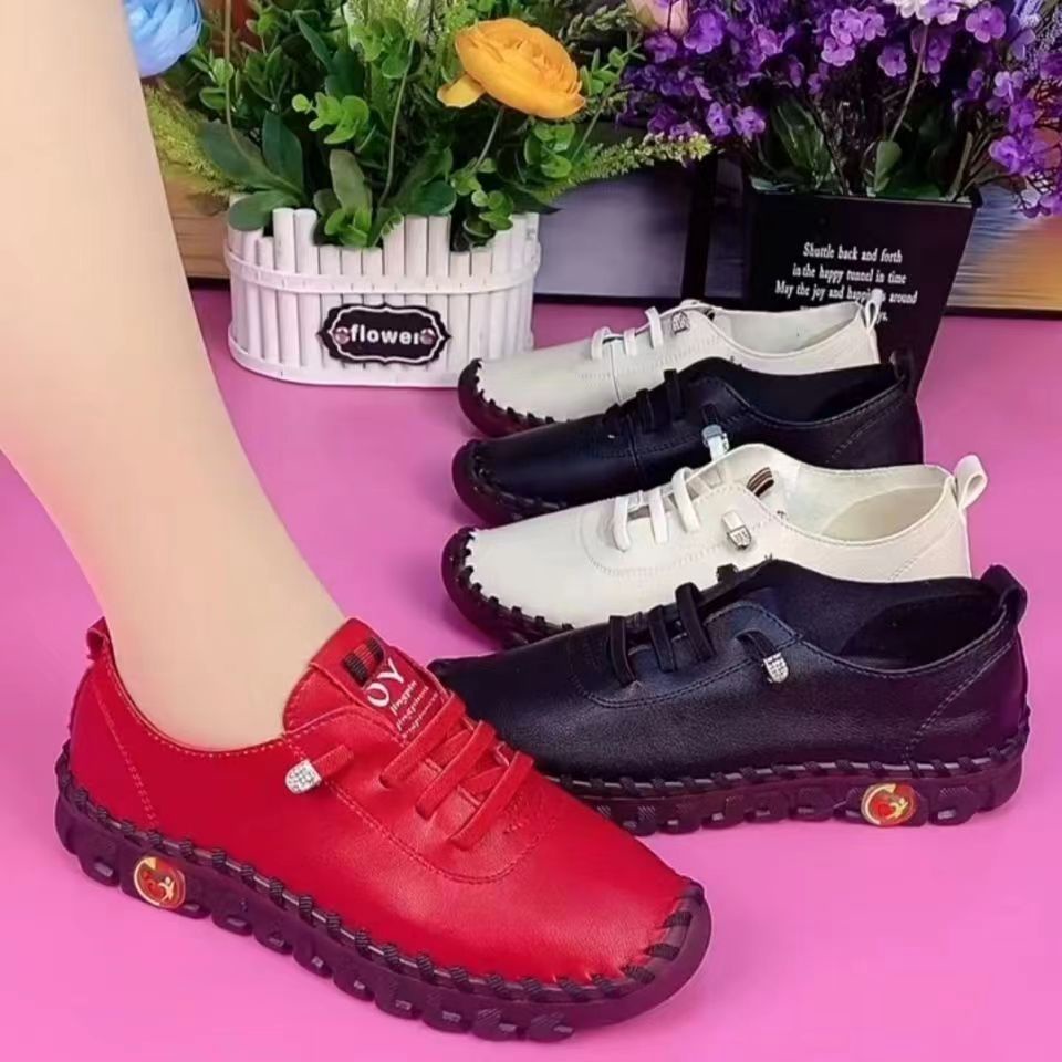 Giày Thể Thao Da Đế Mềm Thoải Mái Dành Cho Nữ Size 35-41