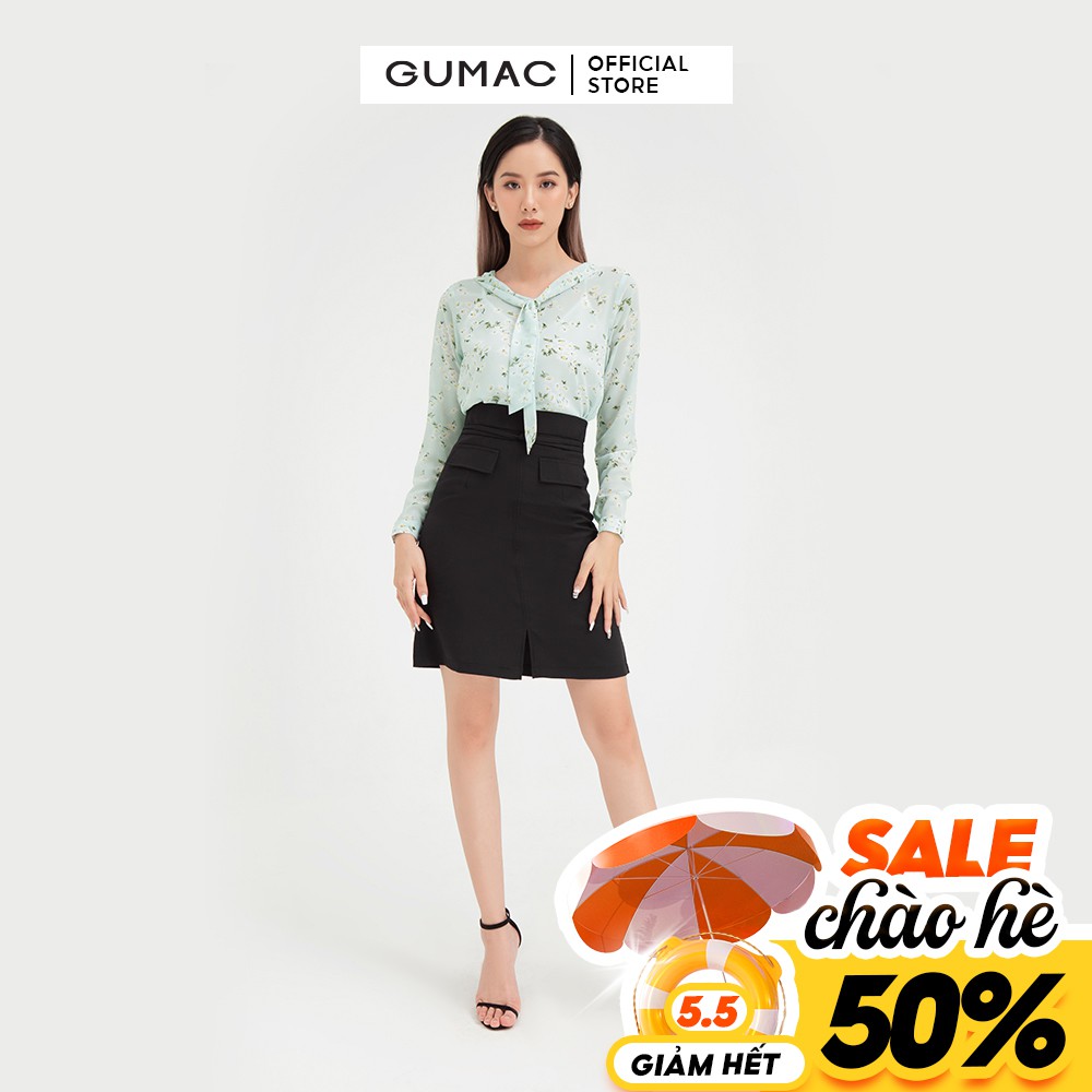 [Mã WABRGU55 giảm 15% đơn 149K] Chân váy nữ phối nẹp túi GUMAC đồ công sở đủ màu, đủ size VB459 | BigBuy360 - bigbuy360.vn
