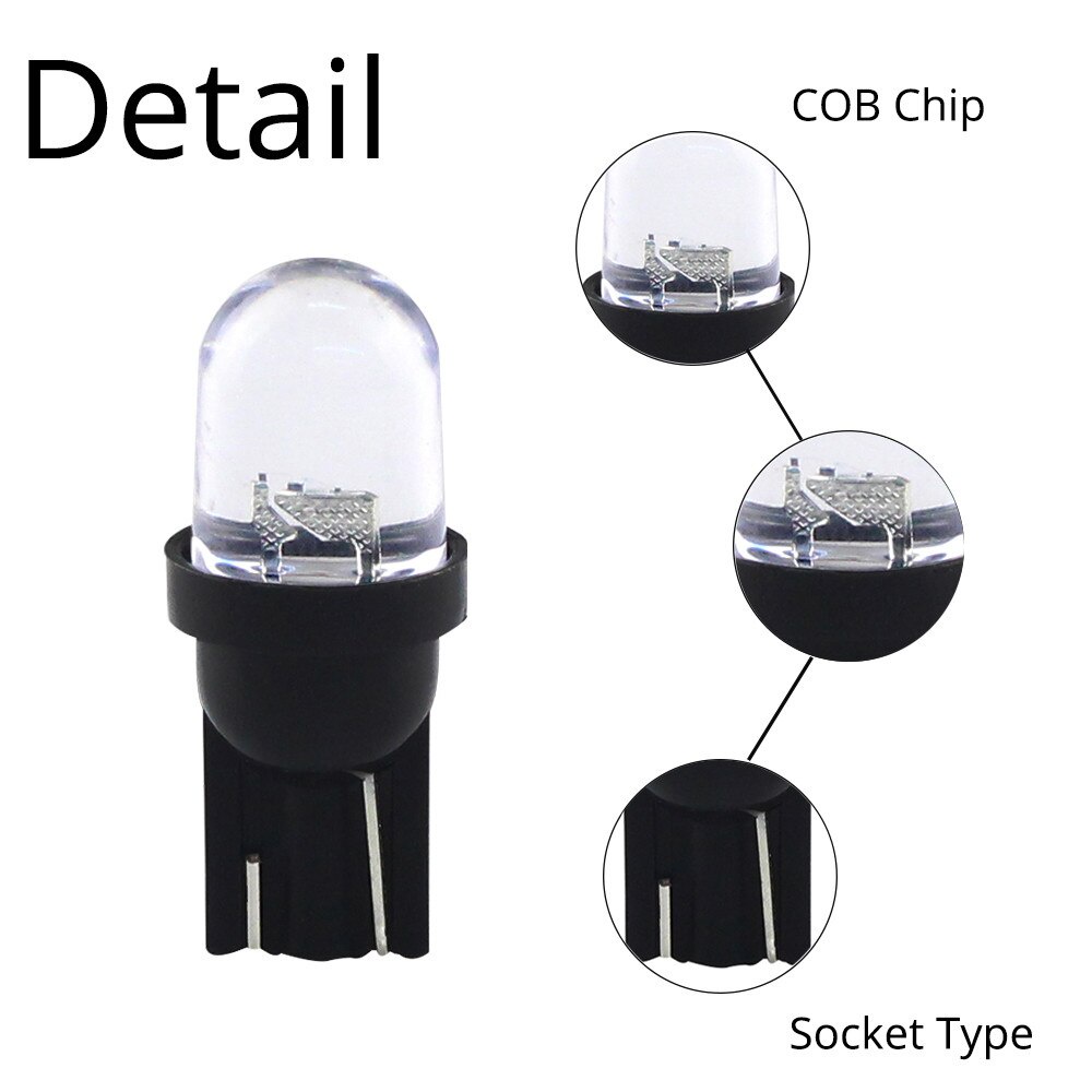 Set 5 bóng đèn T10 led tự đổi màu hoặc 1 màu gắn demi xi nhan xe máy, ô tô