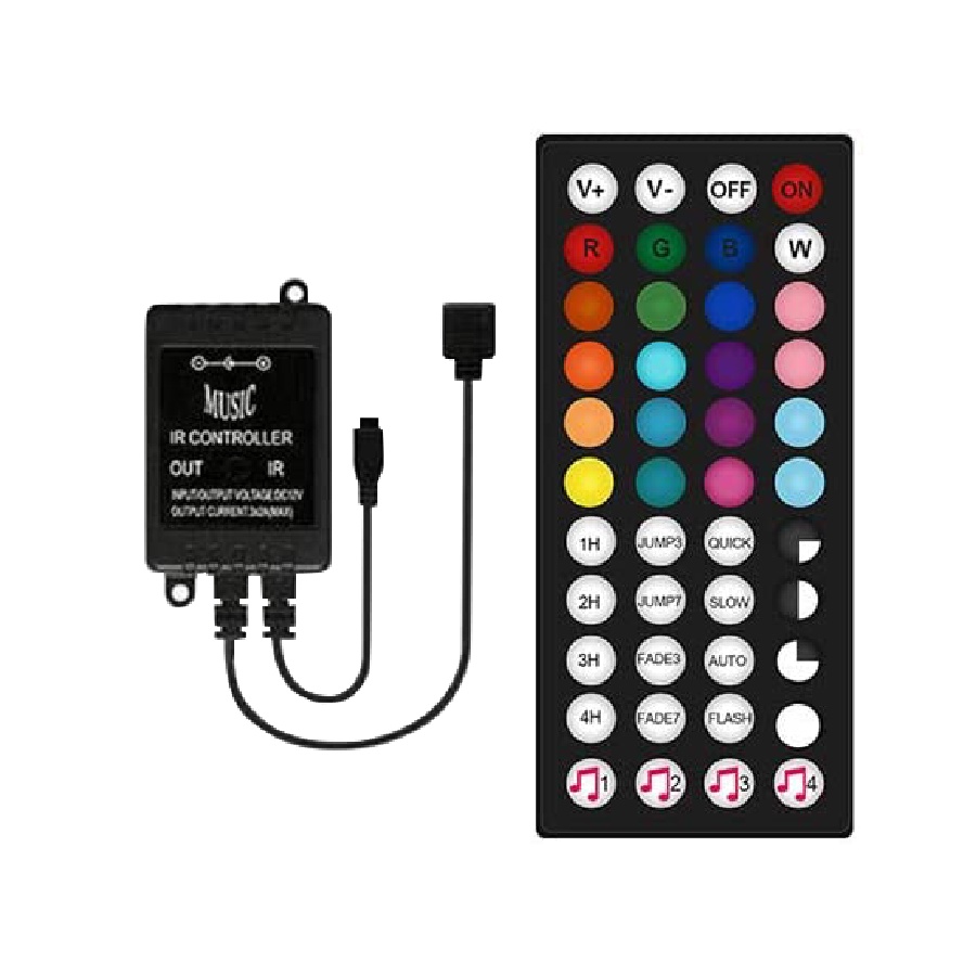 Điều khiển led cảm biên nhạc led 5050 loại 20 nút và 44 nút