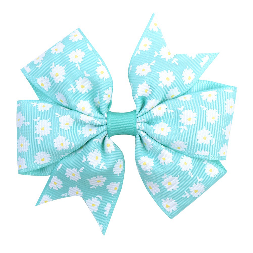 Set 20 kẹp tóc nơ KIDSBOWS in họa tiết hoa cúc xinh xắn thời trang cho bé gái