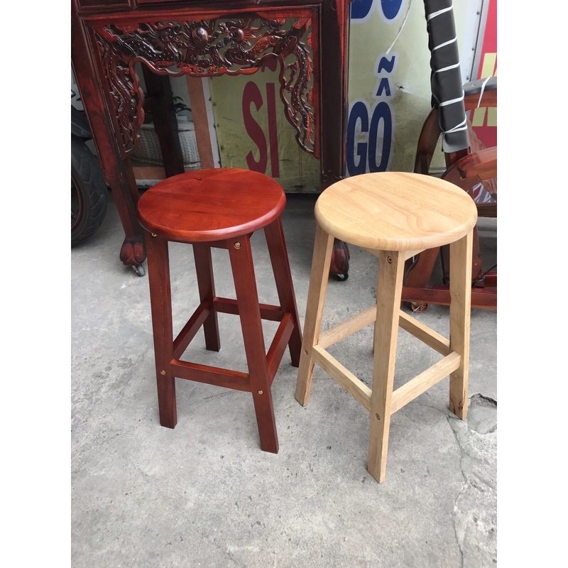 Ghế Đôn Gỗ Cao Su Ghép