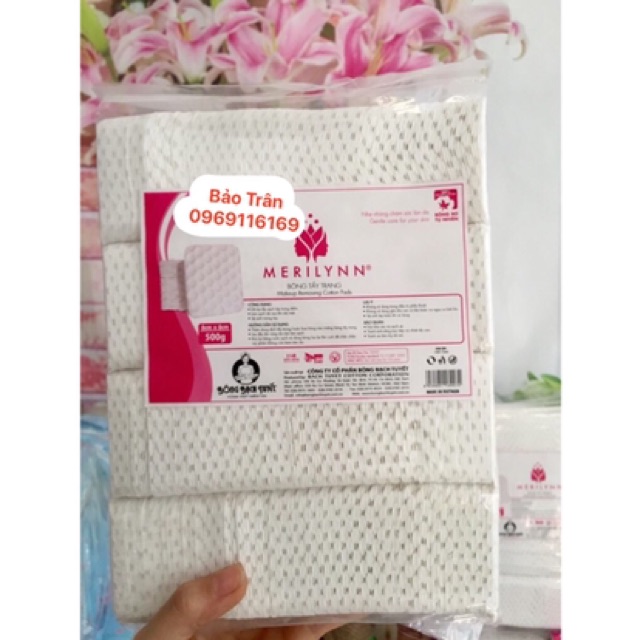 Bông Tẩy Trang Bạch Tuyết Hạt Massage Merilynn Gói 500g | BigBuy360 - bigbuy360.vn