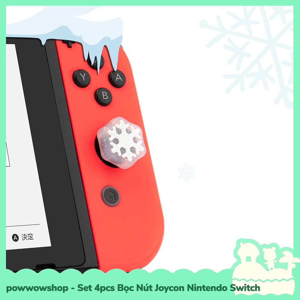 [Sẵn VN - Hỏa Tốc] GS Christmas 4Pcs Bọc Nút Cần Xoay Analog Joycon Cho Máy Game Cầm Tay Nintendo Switch / Switch Lite