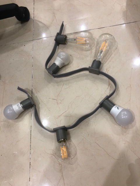 BỘ DÂY ĐUI ĐÈN NGOÀI TRỜI 1M-6  ĐUI Trang Trí biển Quảng Cáo