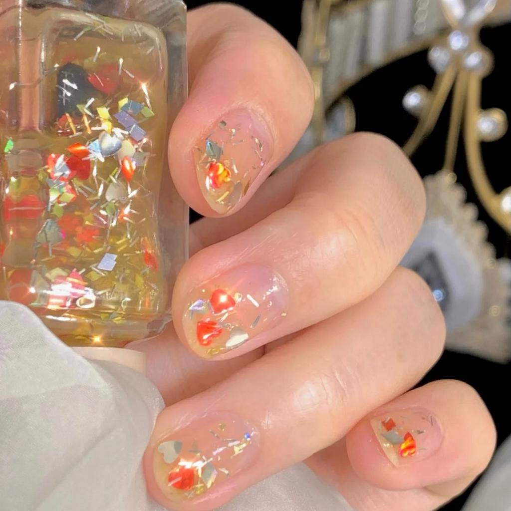 Sơn móng tay kim sa ánh ban mai Flortte bộ sưu tập xuân hè màu sắc mới P33  Nội Địa Trung