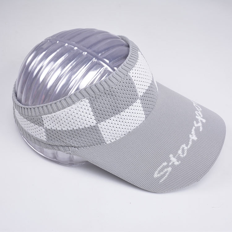 Summer New Arrival Summer Fashion Plaid Sun Protection Half Caps For Women