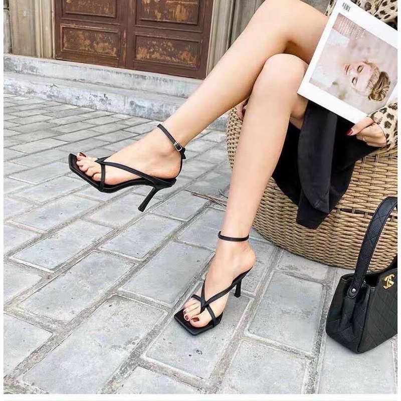 Sandal nữ xỏ ngón gót nhọn 7cm