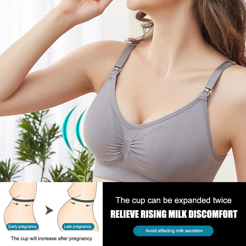 P00304145 - Áo ngực mẹ bĩm sữa, dành cho phụ nữ mang thai, thun cotton co giãn thoải mái, áo lót không gọng