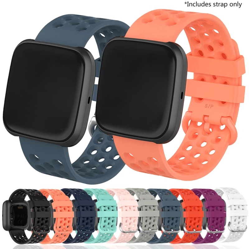 Dây Đeo Thay Thế Bằng Silicone Mềm Chống Nước &amp; Mồ Hôi Điều Chỉnh Được Cho Fitbit Versa Lite / Versa / Versa2