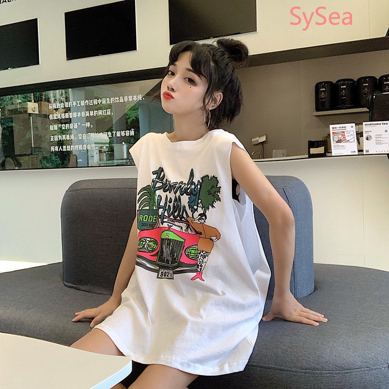 Áo không tay độc đáo dáng rộng thiết kế đơn giản hợp thời trang