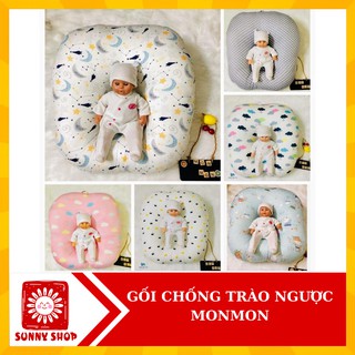 Gối chống trào ngược MonMon cho bé sơ sinh - hàng chính hãng (được chọn mẫu)