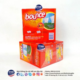 Khăn giấy thơm BOUNCE - FABRIC SOFTENER (1 hộp 160 tờ)