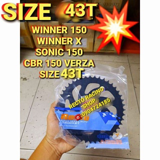 Dĩa 43t winner 150/winner x/sonic 150/cbr 150 verza chính hãng recto