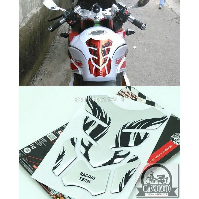 Tem xương cá dán bình xăng chống trầy đủ màu