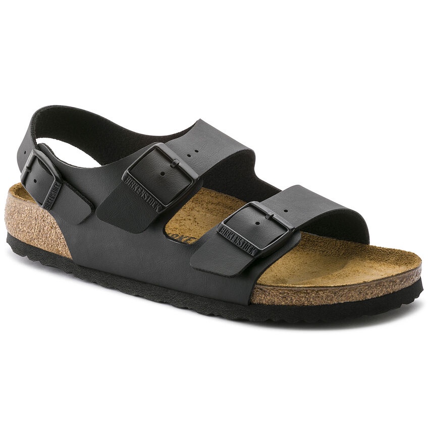 [8/3] Dép Quai Ngang Nam BIRKENSTOCK Milano Birko-Flor Black BCK34791 Màu Đen