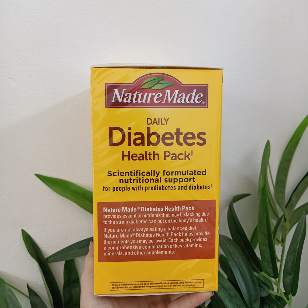 HÀNG MỸ - Sản phẩm hỗ trợ Nature Made Diabetes Health Pack, 60 gói