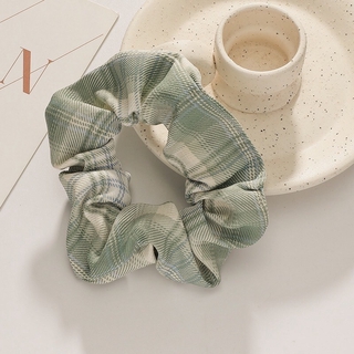 Set 4 sợi dây buộc tóc vải Caro Scrunchie handmade cột tóc bé gái (màu ngẫu nhiên)