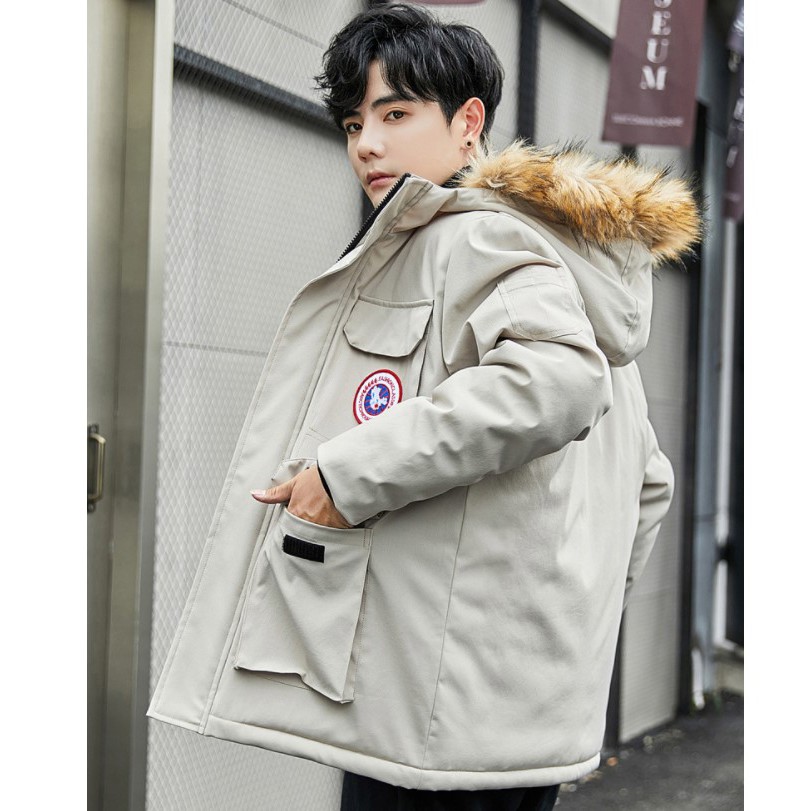 Áo Khoác Nam Cao Cấp  - Áo Khoác Mũ Lông Dày Ấm Áp