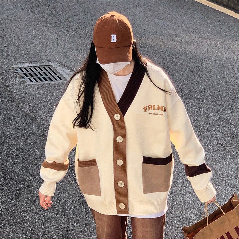 Áo Khoác Cardigan Cổ Chữ V Thêu Họa Tiết Phong Cách Nhật Hàn Thời Trang Mùa Xuân Mới Cho Nữ