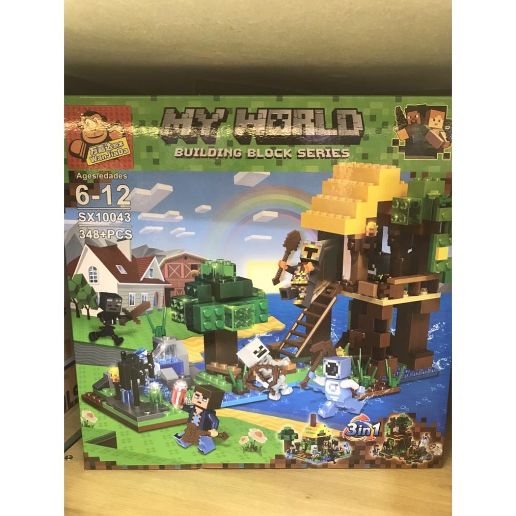 Đồ chơi lego xếp hình Minecraft My World 3in1