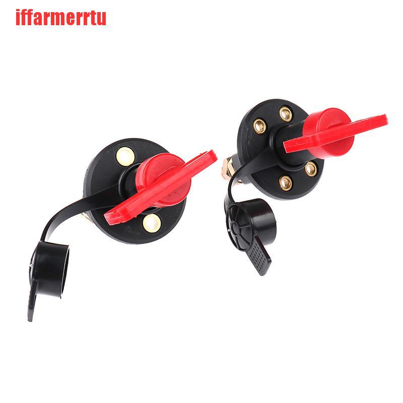 {iffarmerrtu}12V 24V Battery Disconnect Red Key Cut Off Main Kill Switch for Car Truck Boat TQM