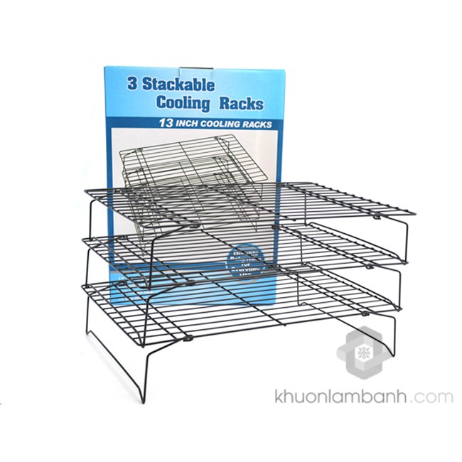 Rack phơi bánh chống dính 3 tầng 34 x 24 x 19.5 cm