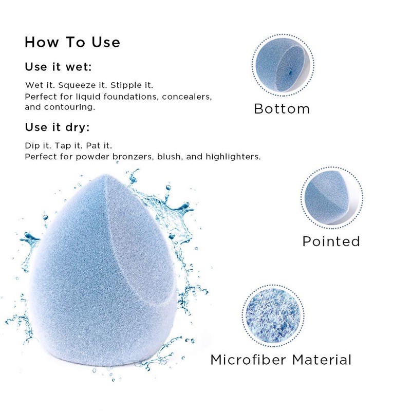 Mút trang điểm &quot; thần thánh&quot; Juno Co USA Microfiber Fusion Sponge