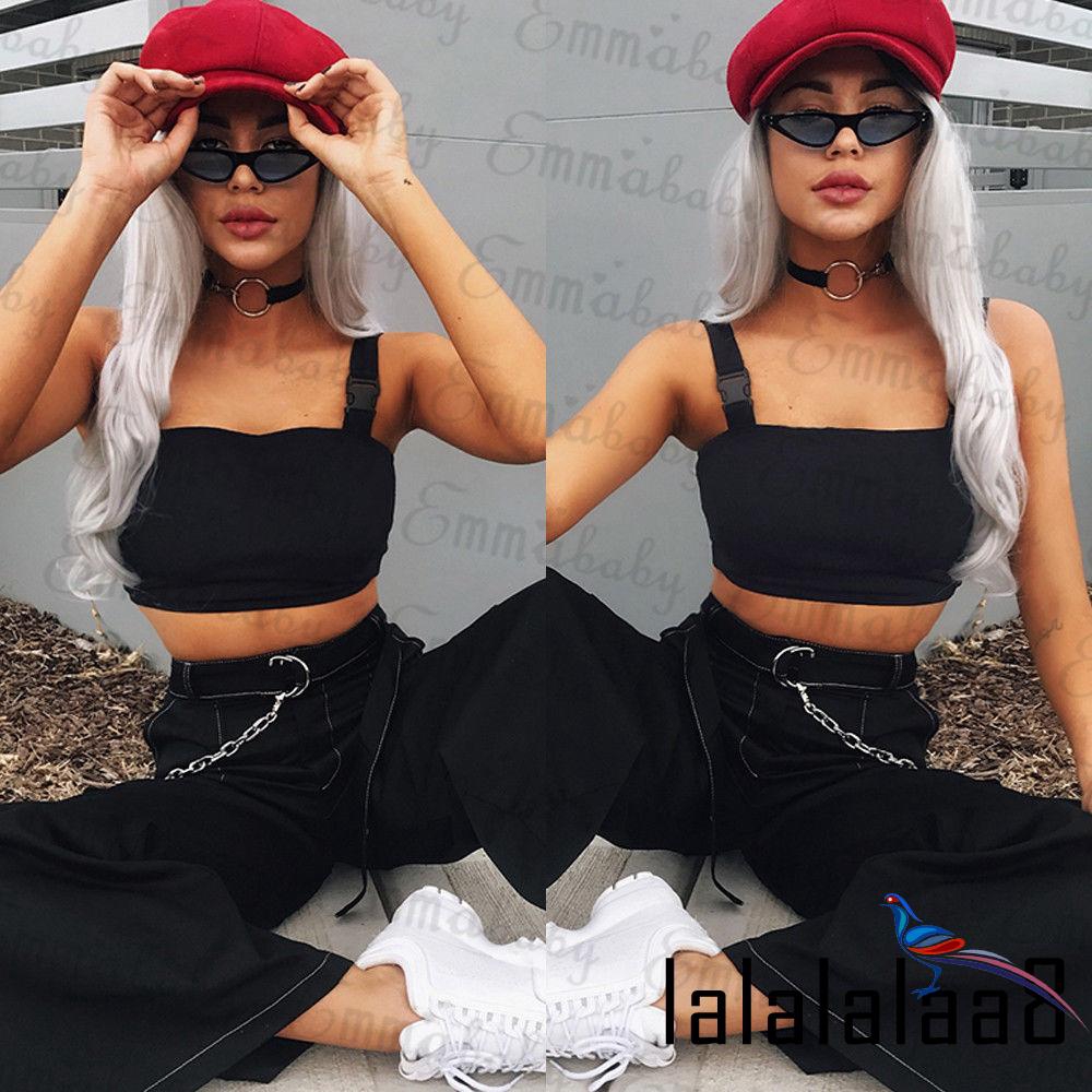 Áo thun không tay có khóa gài cá tính cho nữ | BigBuy360 - bigbuy360.vn