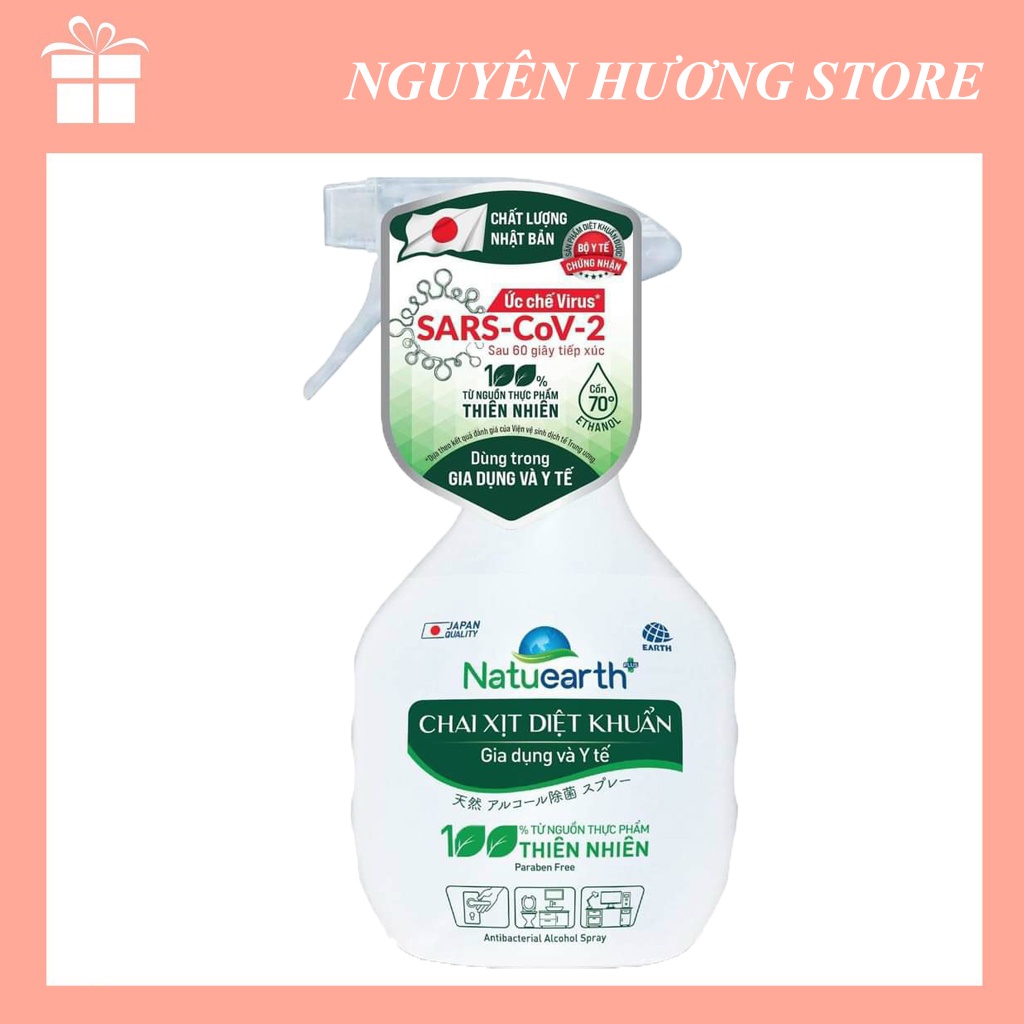 Chai xịt diệt khuẩn Natuearth Plus 410 ml | Nguyên Hương Store