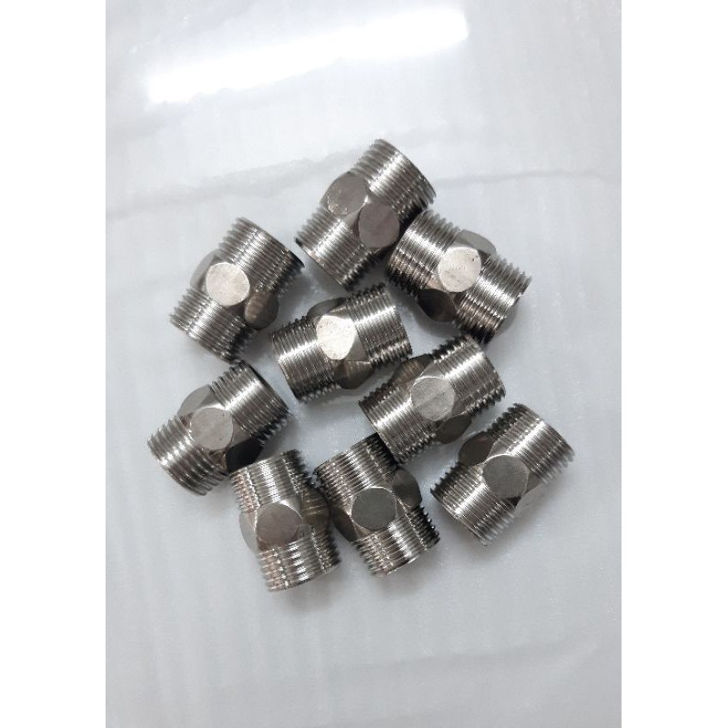 Kép inox- Nối 2 đầu ren inox