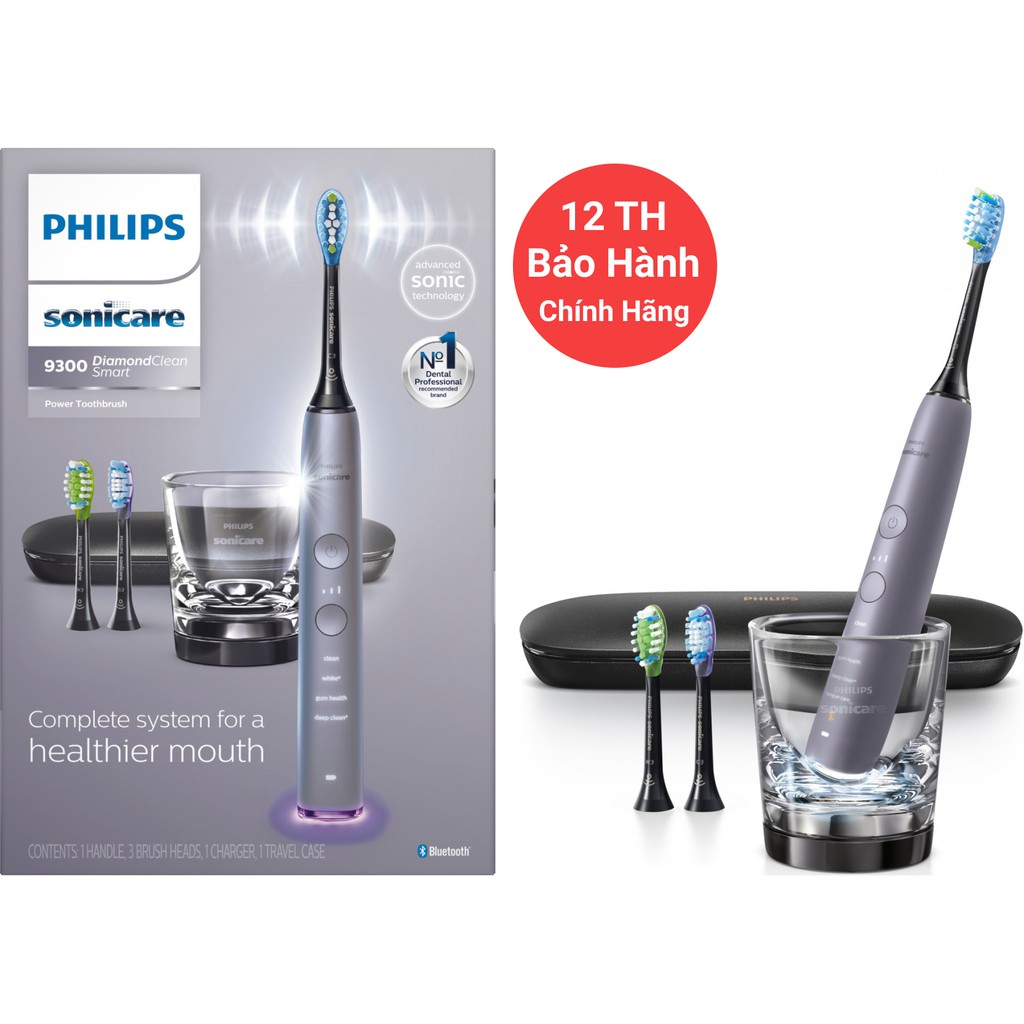 Bàn Chải Đánh Răng Điện Philips Sonicare DiamondClean Smart 9300 - Gray